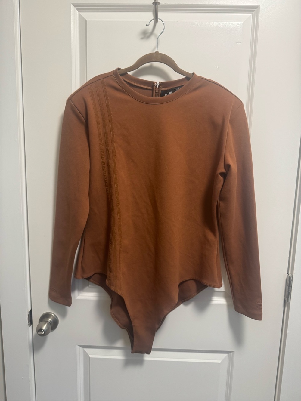 IVY PARK adidas Women's Long-Sleeve Brown Bodysuit Top